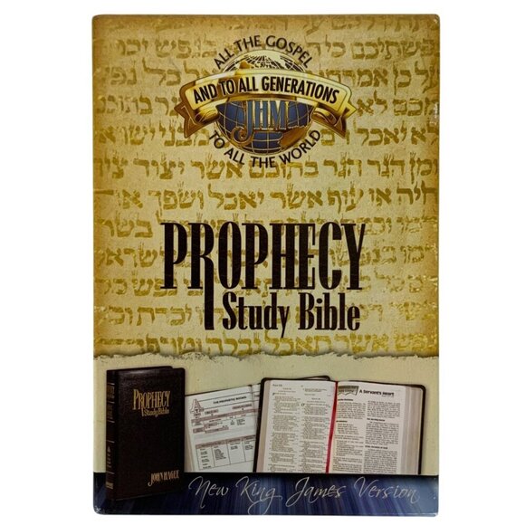 Prophecy Study Bible By John Hagee NKJV Black Bonded Leather w/ Box SIGNED 1997 - Picture 1 of 7